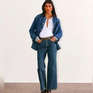 Everlane the Way High Sailor Jean in Dark Indigo